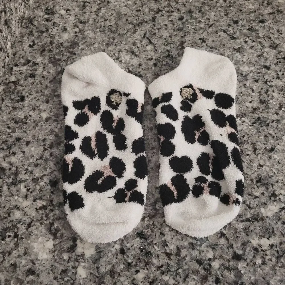 Kate Spade Animal Print Fuzzy Socks